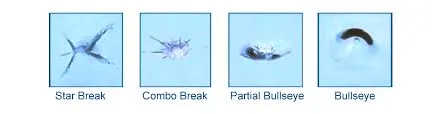 Windshield chip before repair